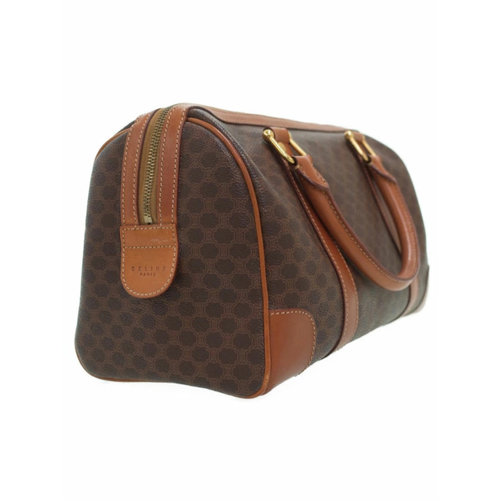 Celine Macadam Boston bag canvas tan trim handles Brown - Picture 2 of 9